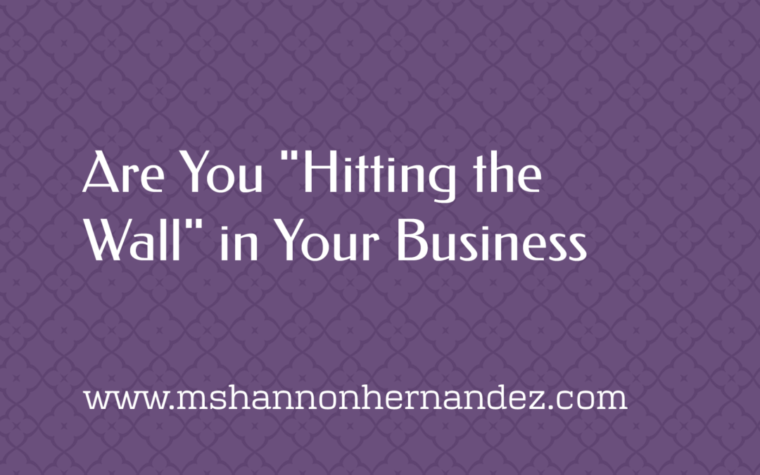Are You “Hitting the Wall” in Your Business?