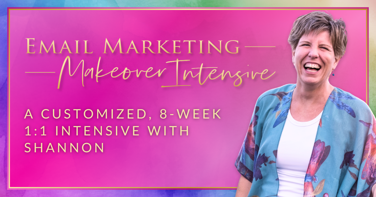 Email Marketing Makeover Intensive - Joyful Business Revolution - Getting Intensive Smash Makeovers